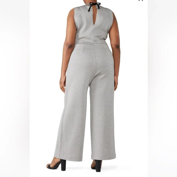 J Crew Madison Lurex Silver Metallic Jumpsuit, BNWT, size XXL - Picture 2 of 11